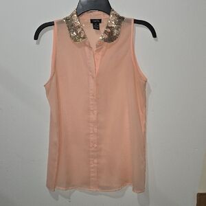 3 For $10: Rue21 Gold Sleeveless Blouse with Peter Pan Collar